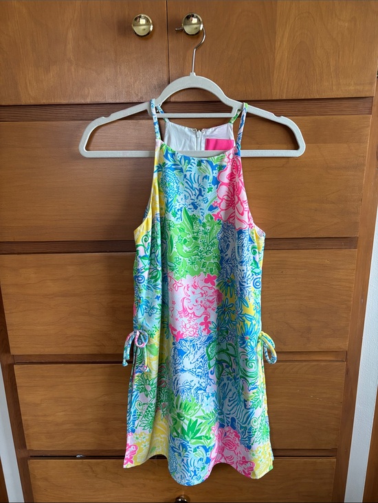Lilly Pulitzer Pants - Lilly Pulitzer Bright Floral Halter Romper in Blue, Green, Pink & Yellow